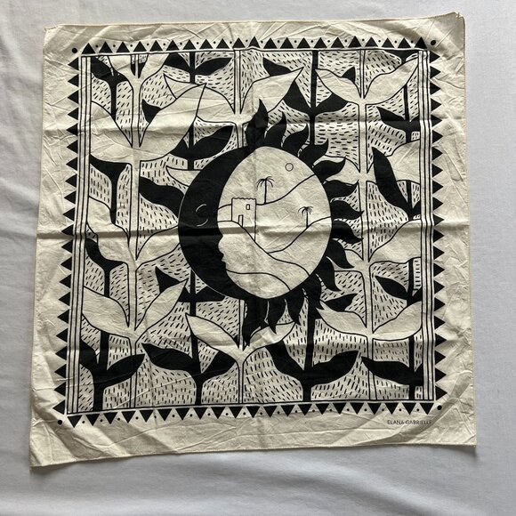 Elana Gabrielle 'Mesa' Bandana Handwashed and unworn. Natural Cotton/Off-white - Picture 1 of 2